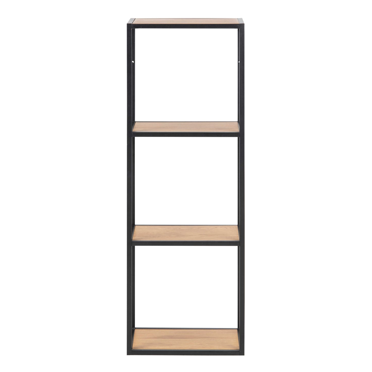 El Paso Black Metal and Wild Oak Veneer Wall Shelf