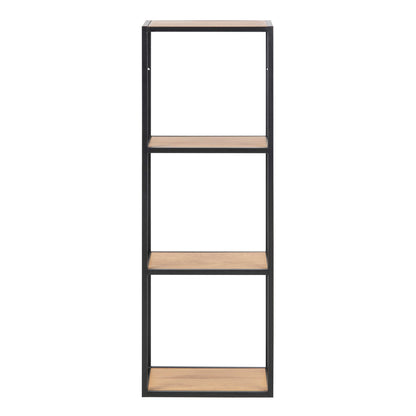 El Paso Black Metal and Wild Oak Veneer Wall Shelf