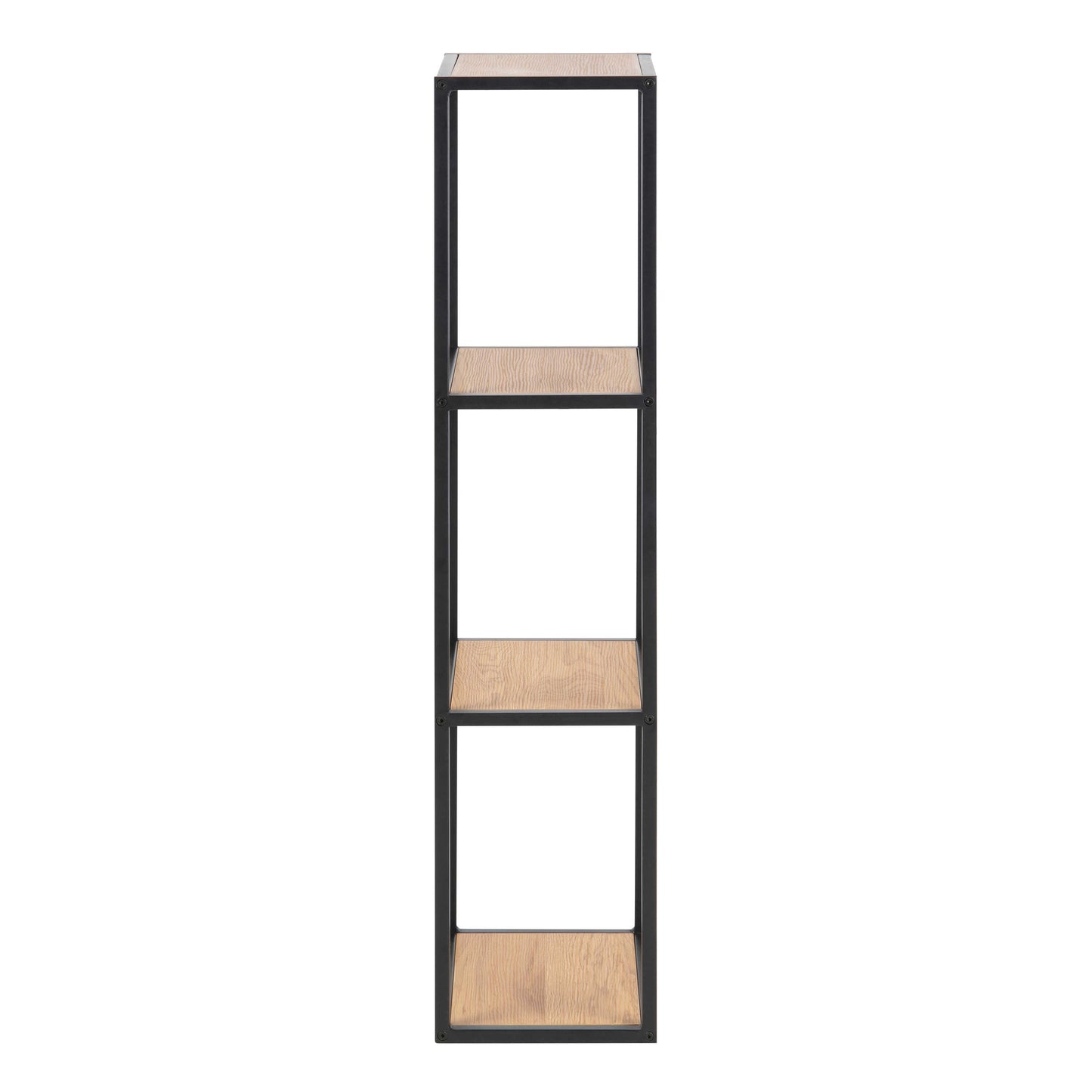 El Paso Black Metal and Wild Oak Veneer Wall Shelf