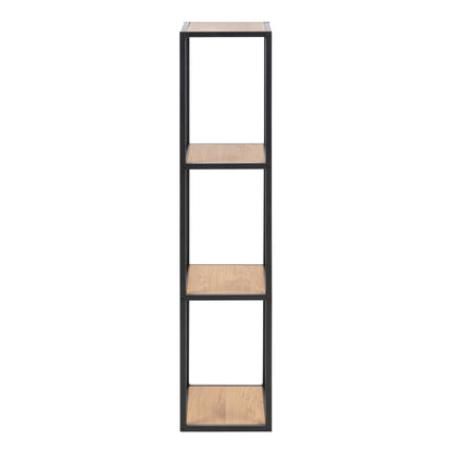 El Paso Black Metal and Wild Oak Veneer Wall Shelf
