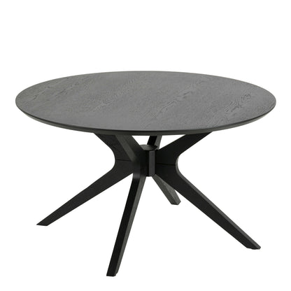 Brovst 80cm Black Wooden Round Coffee Table