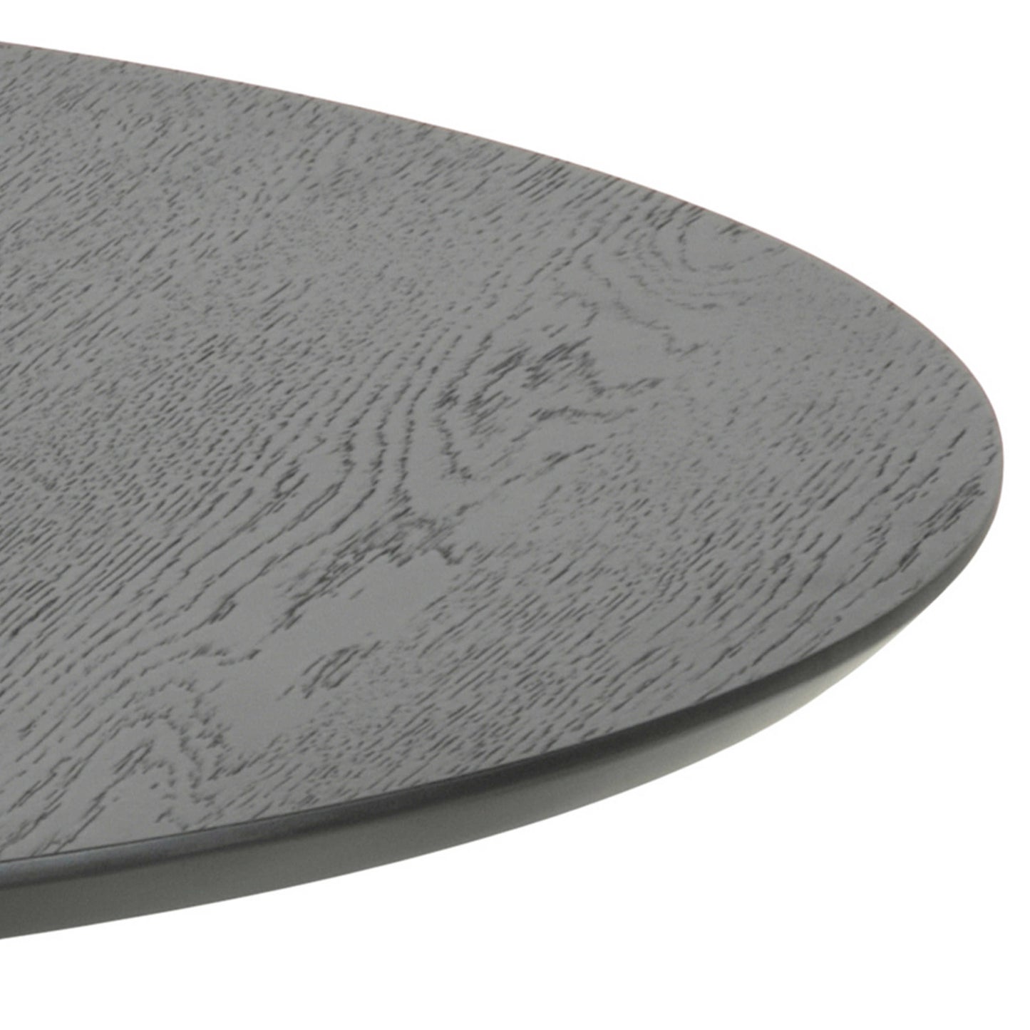 Brovst 80cm Black Wooden Round Coffee Table