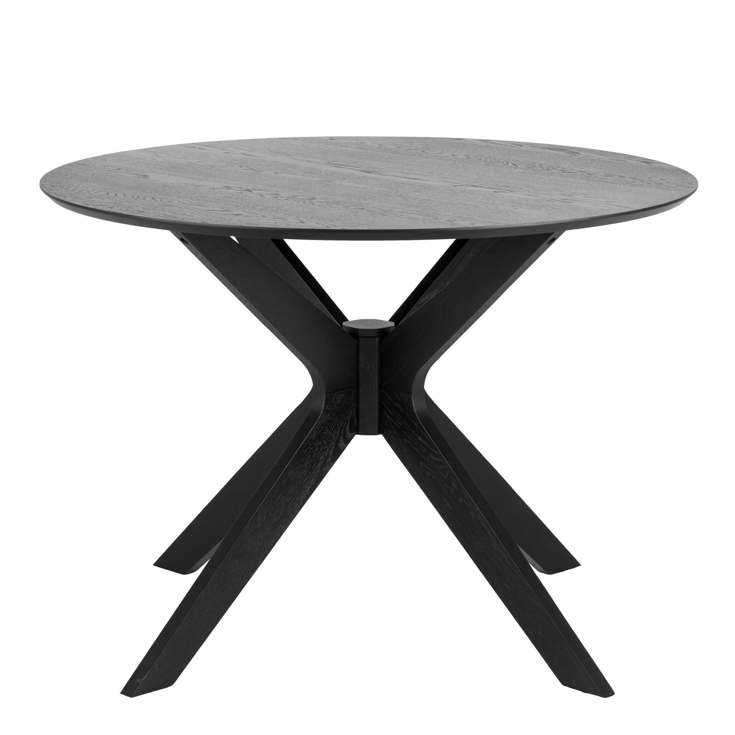 Brovst 105cm Black Wooden Round Dining Table