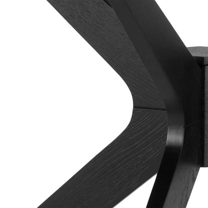 Brovst 105cm Black Wooden Round Dining Table