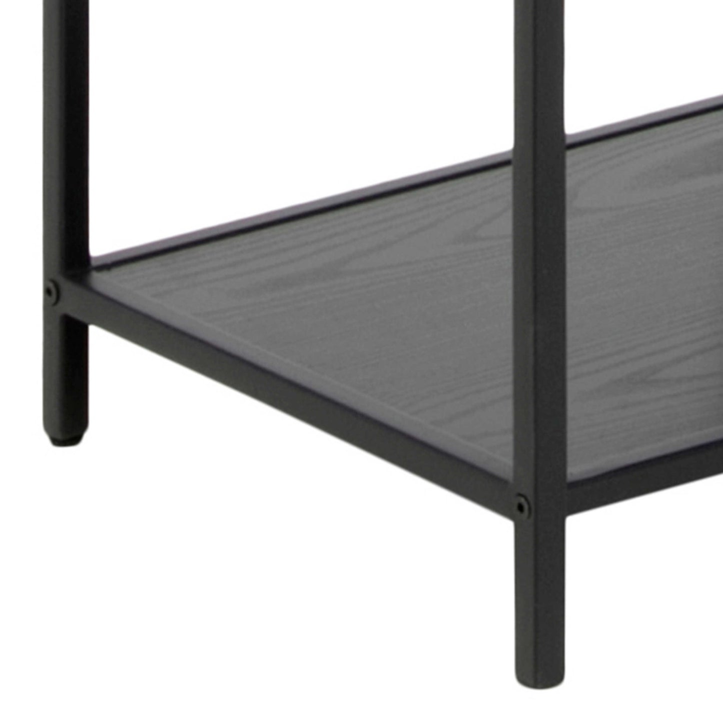 El Paso Tall Black Metal Bookcase 5 Shelves
