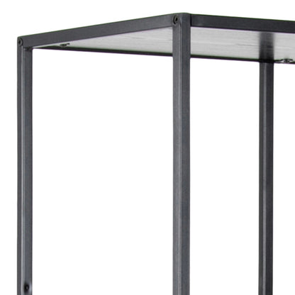 El Paso Tall Black Metal Bookcase 5 Shelves