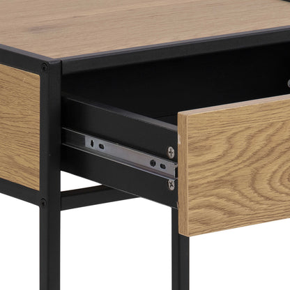 El Paso Black and Wild Oak Bedside Table 1 Drawer