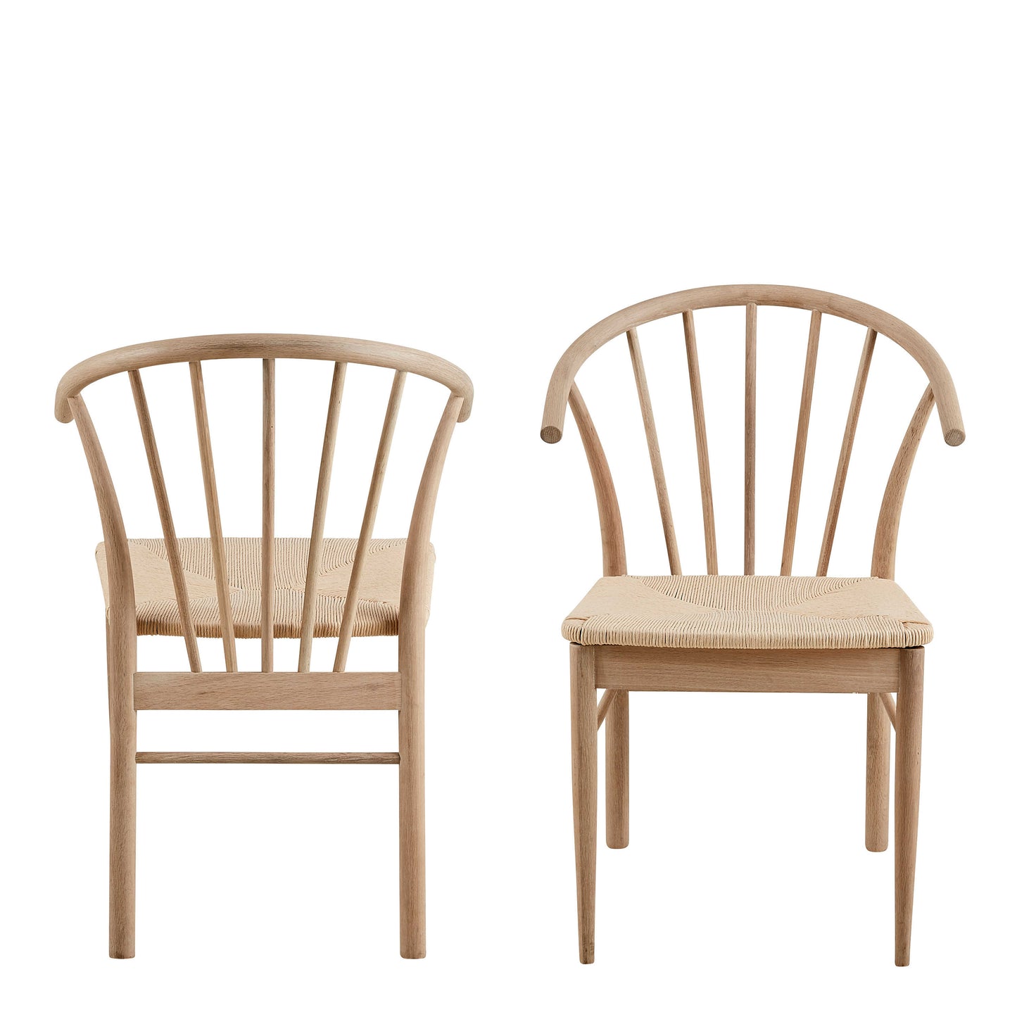 Set of 2 Buenos Aires White Oak Wood Dining Chair