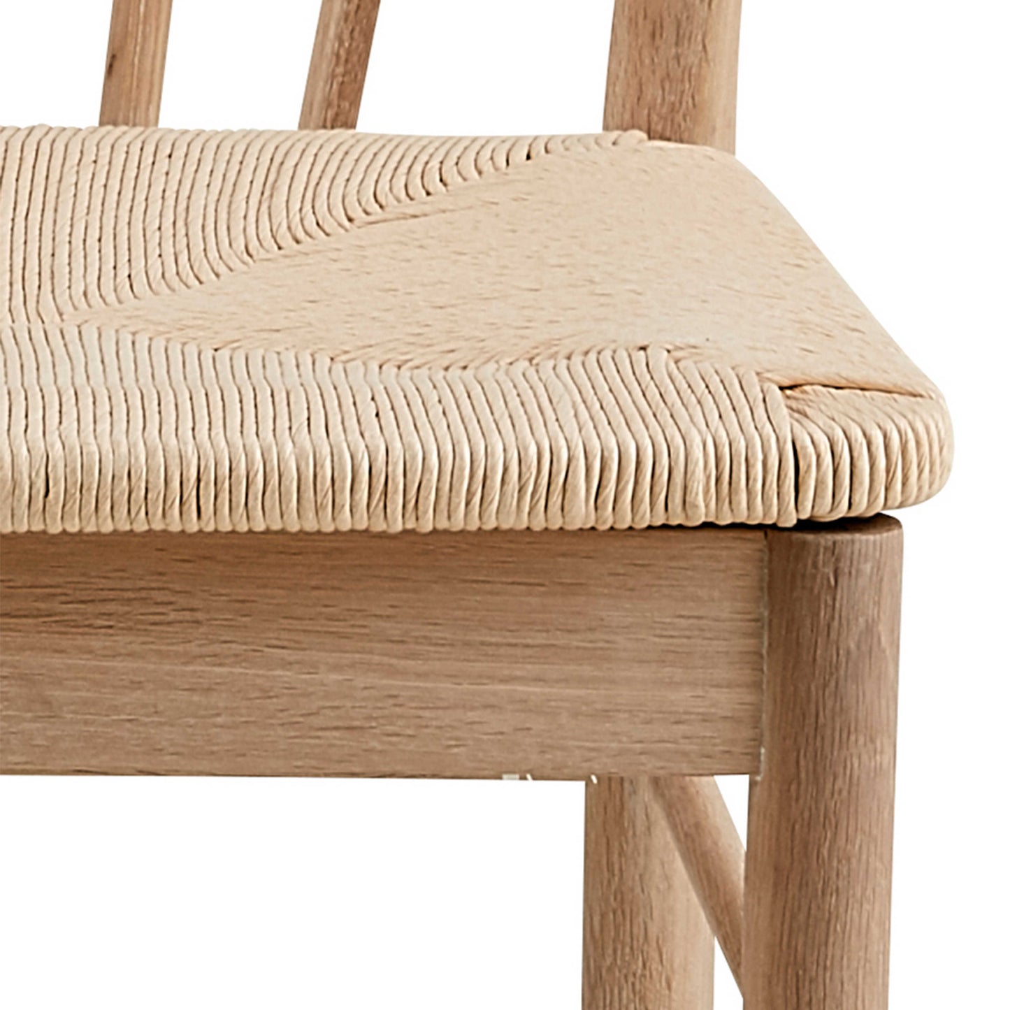 Set of 2 Buenos Aires White Oak Wood Dining Chair