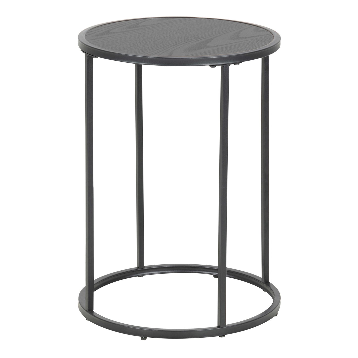 El Paso Black Metal Small Round Side Table