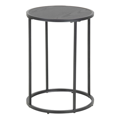 El Paso Black Metal Small Round Side Table