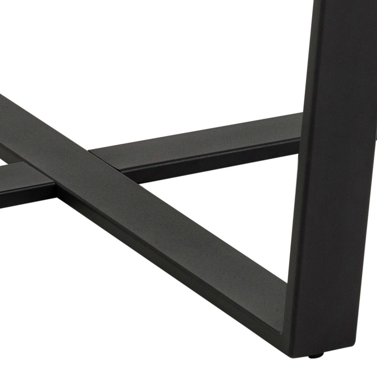 Stovring Brown Marble Effect Round Round Dining Table Black Legs