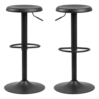Set of 2 Cloverstone Black Swivel Bar Stools
