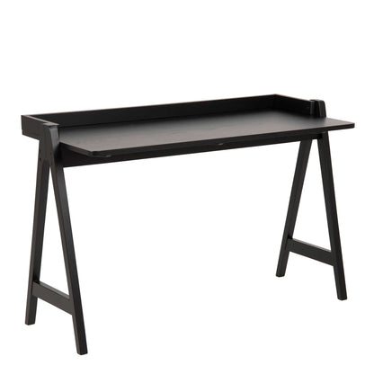 Fukuoka Black Rubber Wood Compact Office Desk