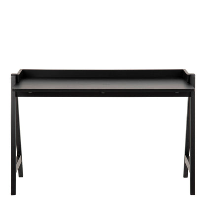 Fukuoka Black Rubber Wood Compact Office Desk