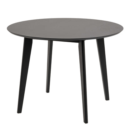 Saffron Round Black Wooden Dining Table