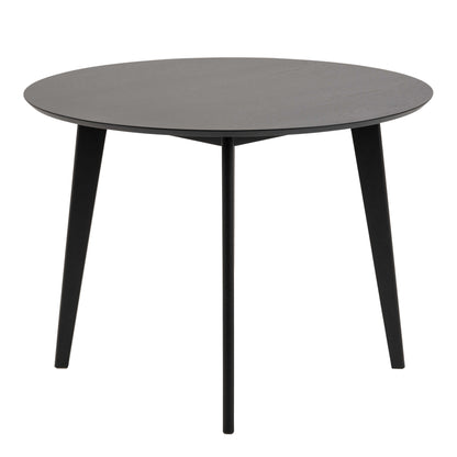 Saffron Round Black Wooden Dining Table