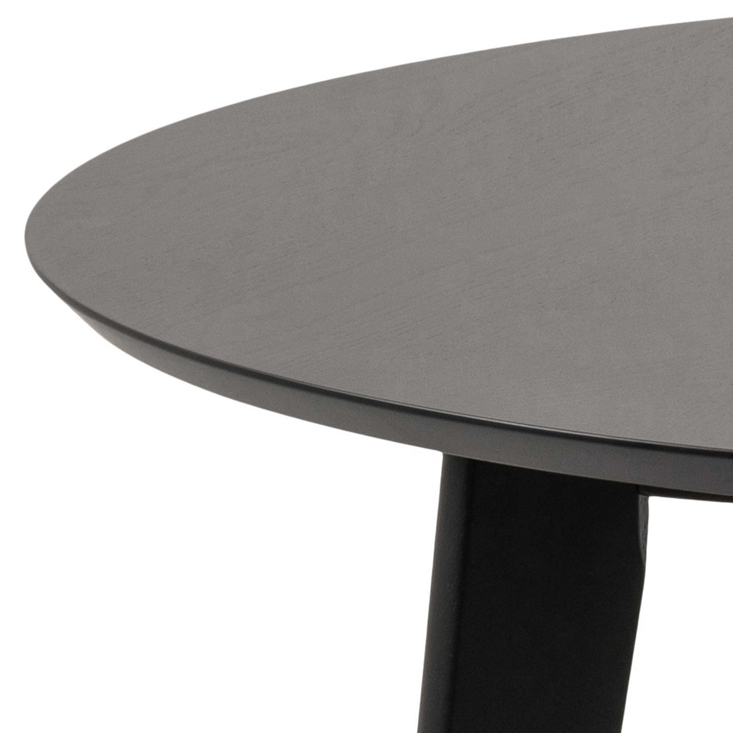 Saffron Round Black Wooden Dining Table