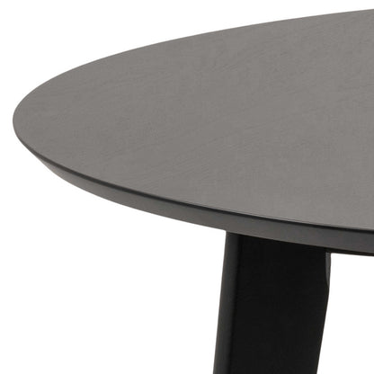 Saffron Round Black Wooden Dining Table