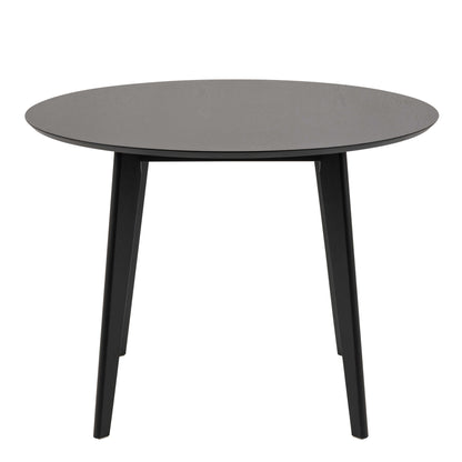 Krakow Dining Set Black Round Dining Table + 4 Dining Chairs