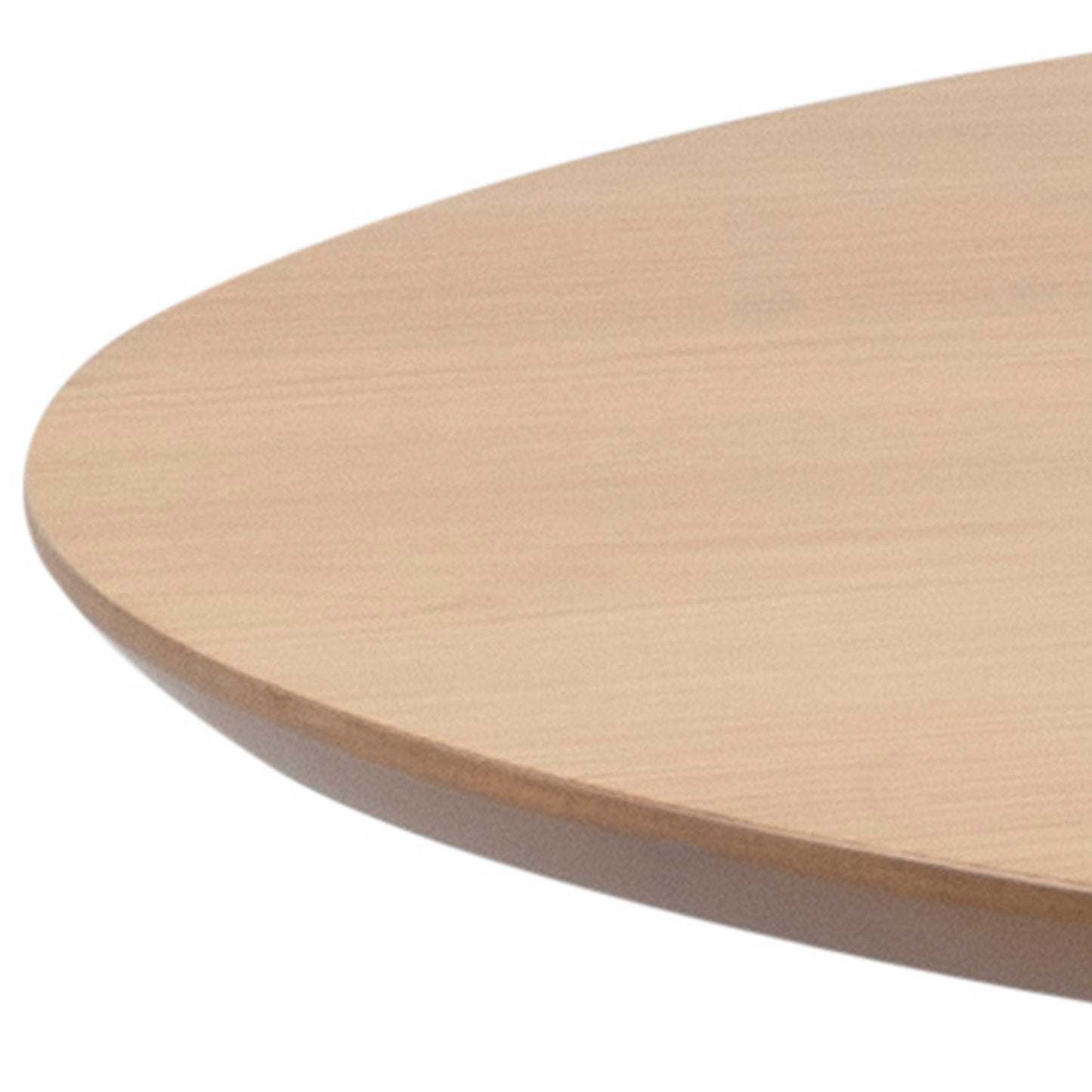 Saffron Round Black and Natural Oak Veneer Dining Table