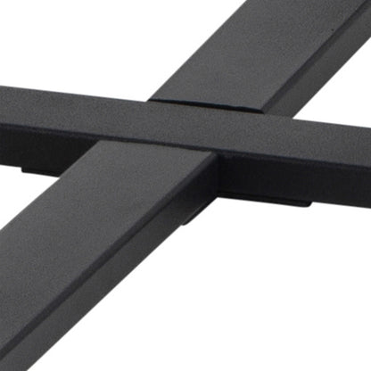 Stovring Black Marble Effect Round Coffee Table Black Legs