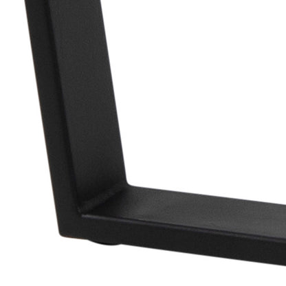 Stovring Black Marble Effect Round Dining Table Black Legs