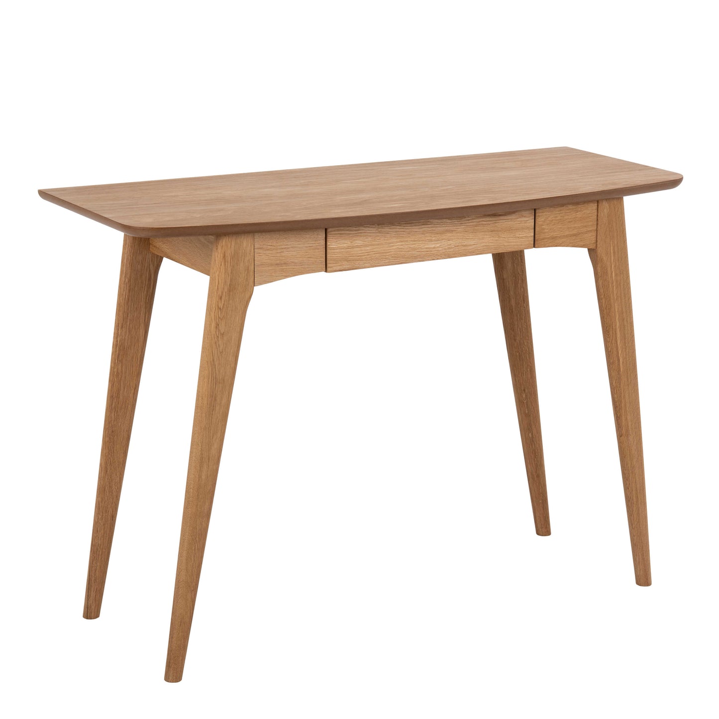 Milan Oak Veneer Desk with Integrated Drawer