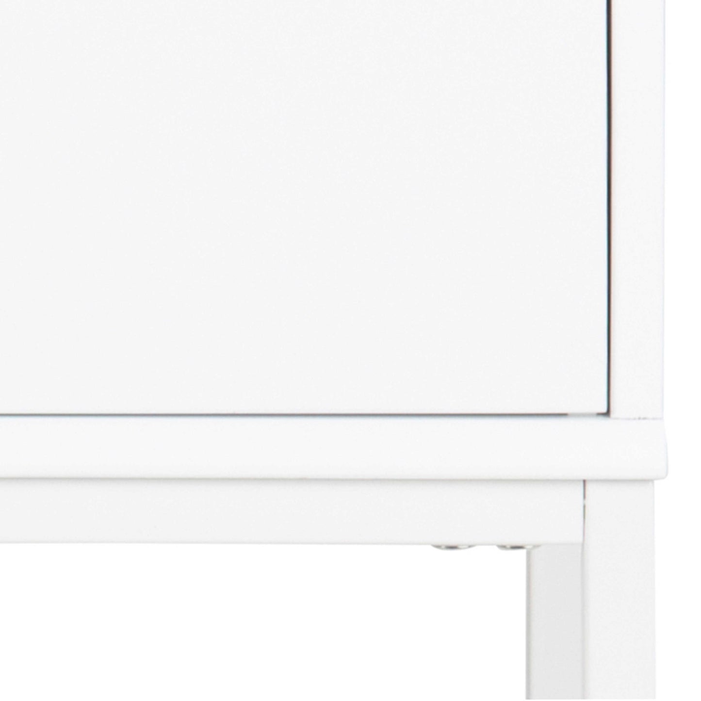 Tokyo White Bedside Table 1 Drawer Industrial Metal Legs