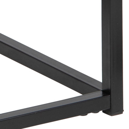 Tokyo Black Bedside Table 1 Drawer Industrial Metal Legs