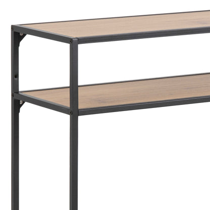 El Paso Black Metal and Wild Oak Veneer Console Table
