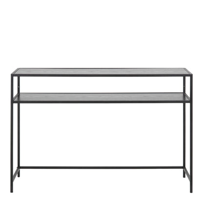El Paso Black Metal and Wood Console Table