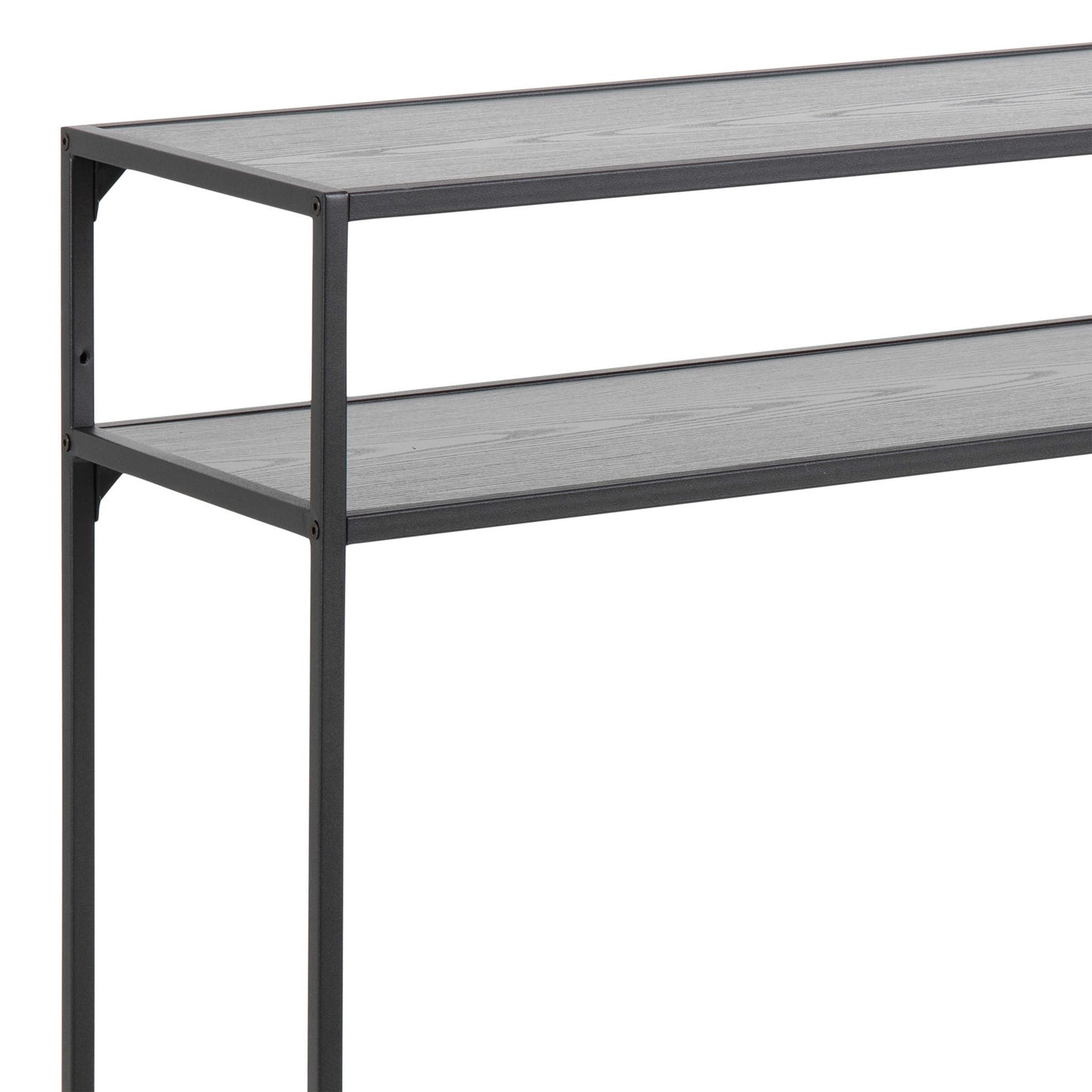 El Paso Black Metal and Wood Console Table