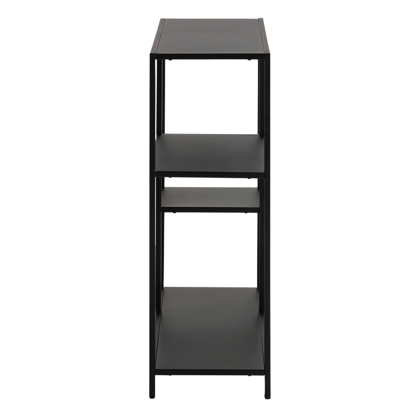 Graz Matt Black Metal Asymmetrical Bookcase 3 Shelves