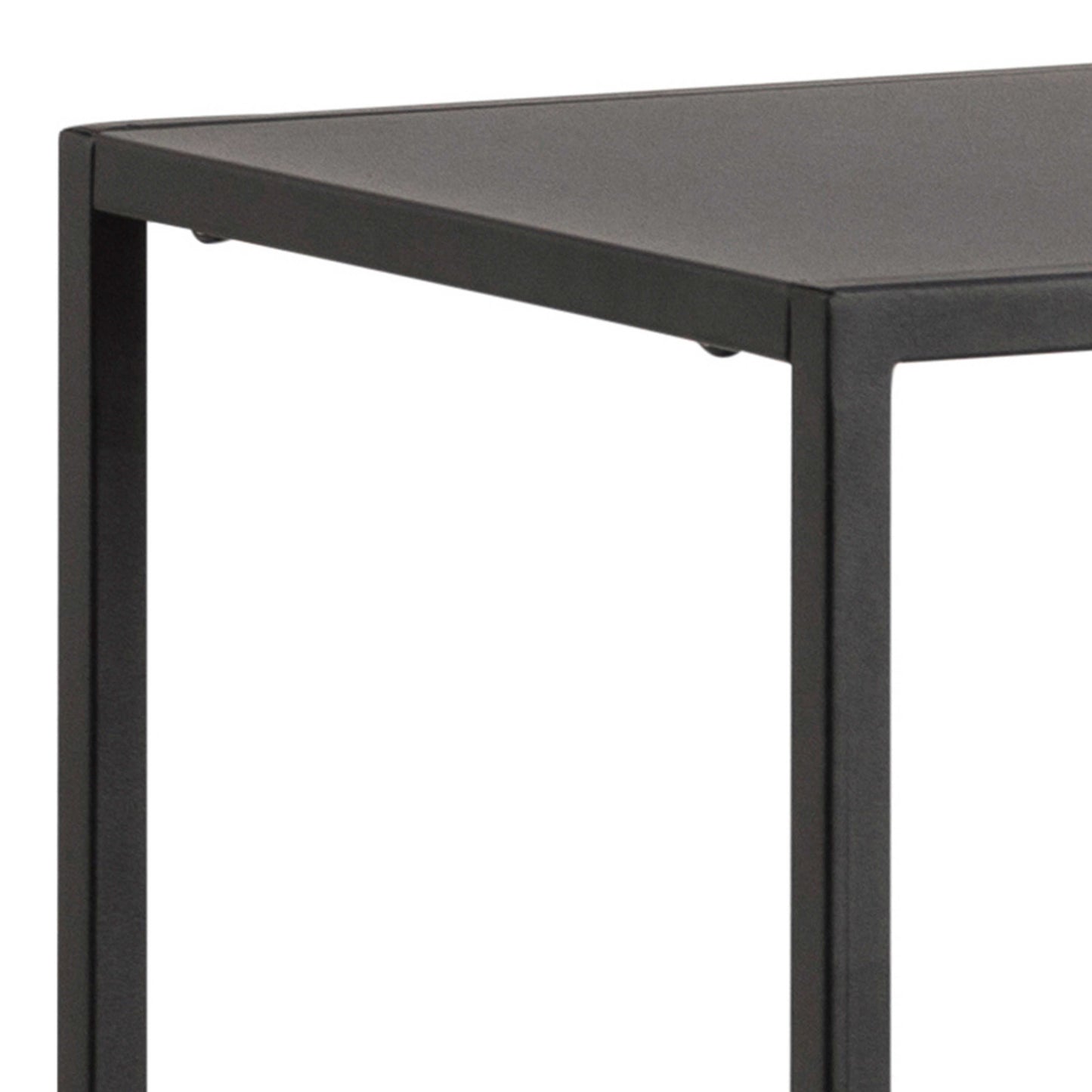 Graz Matt Black Metal Asymmetrical Bookcase 3 Shelves