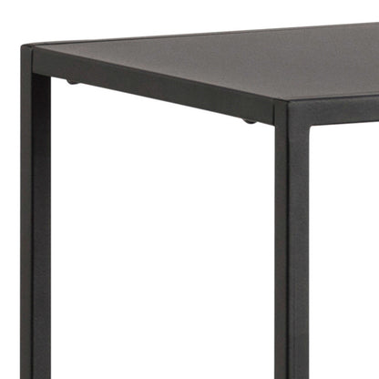 Graz Matt Black Metal Asymmetrical Bookcase 3 Shelves