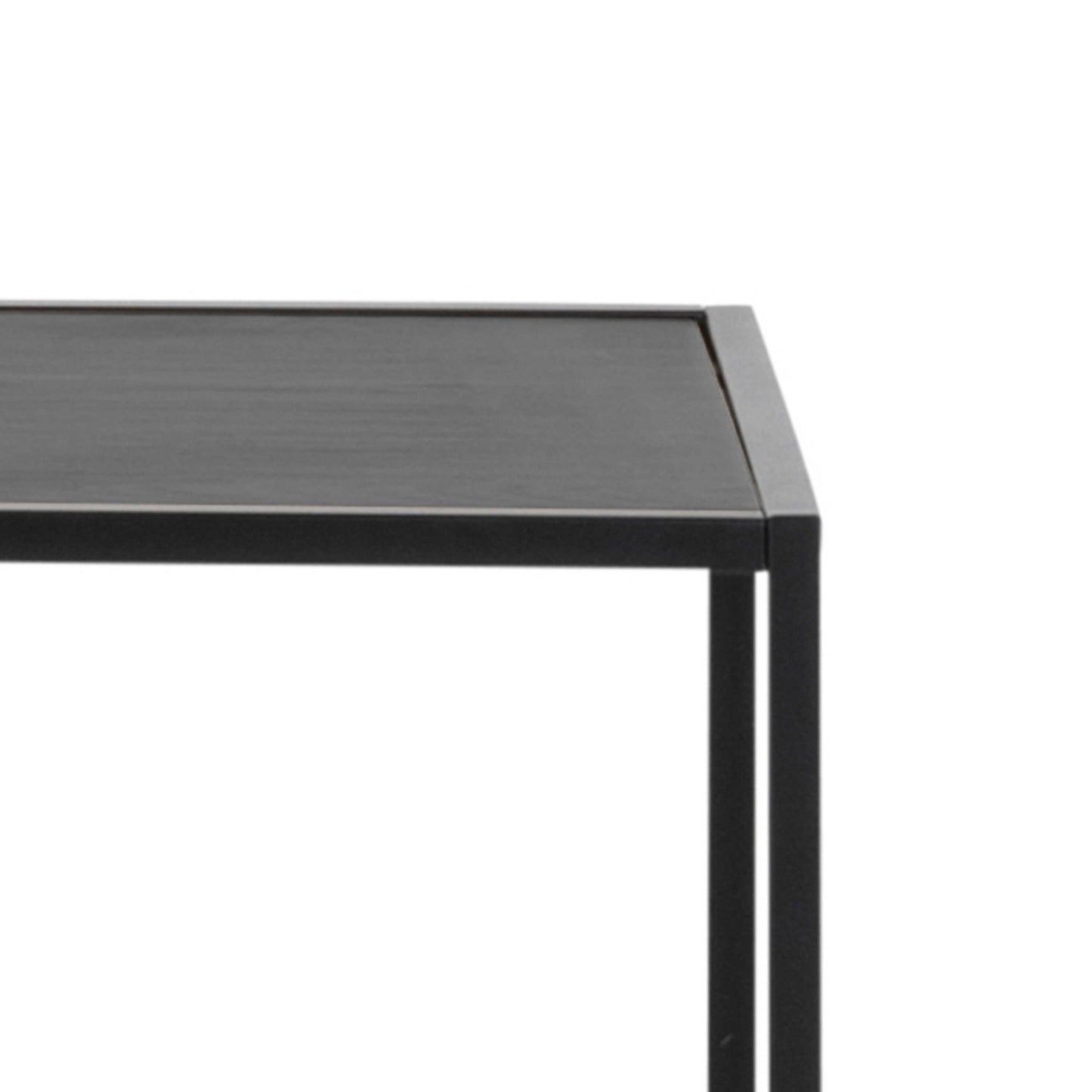 El Paso Black Bookcase 5 Shelves Asymmetrical Metal Frame