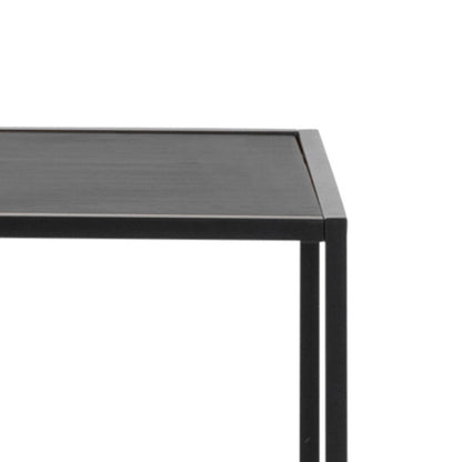 El Paso Black Bookcase 5 Shelves Asymmetrical Metal Frame