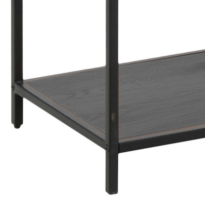 El Paso Black Bookcase 5 Shelves Asymmetrical Metal Frame