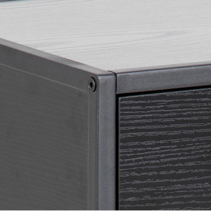 El Paso Black Bedside Table 1 Drawer Bottom Shelf