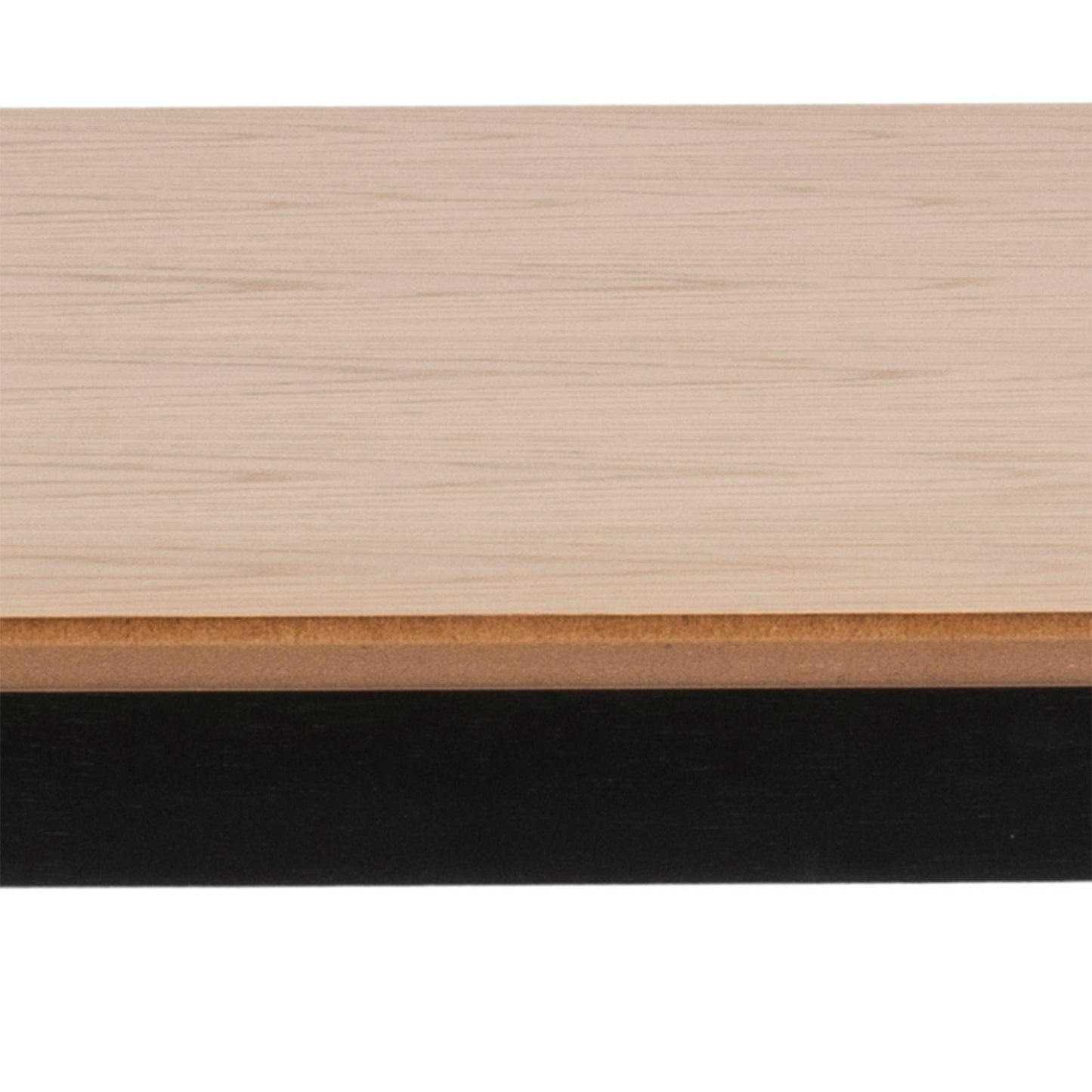 Saffron Rectangular Black and Natural Oak Veneer Dining Table