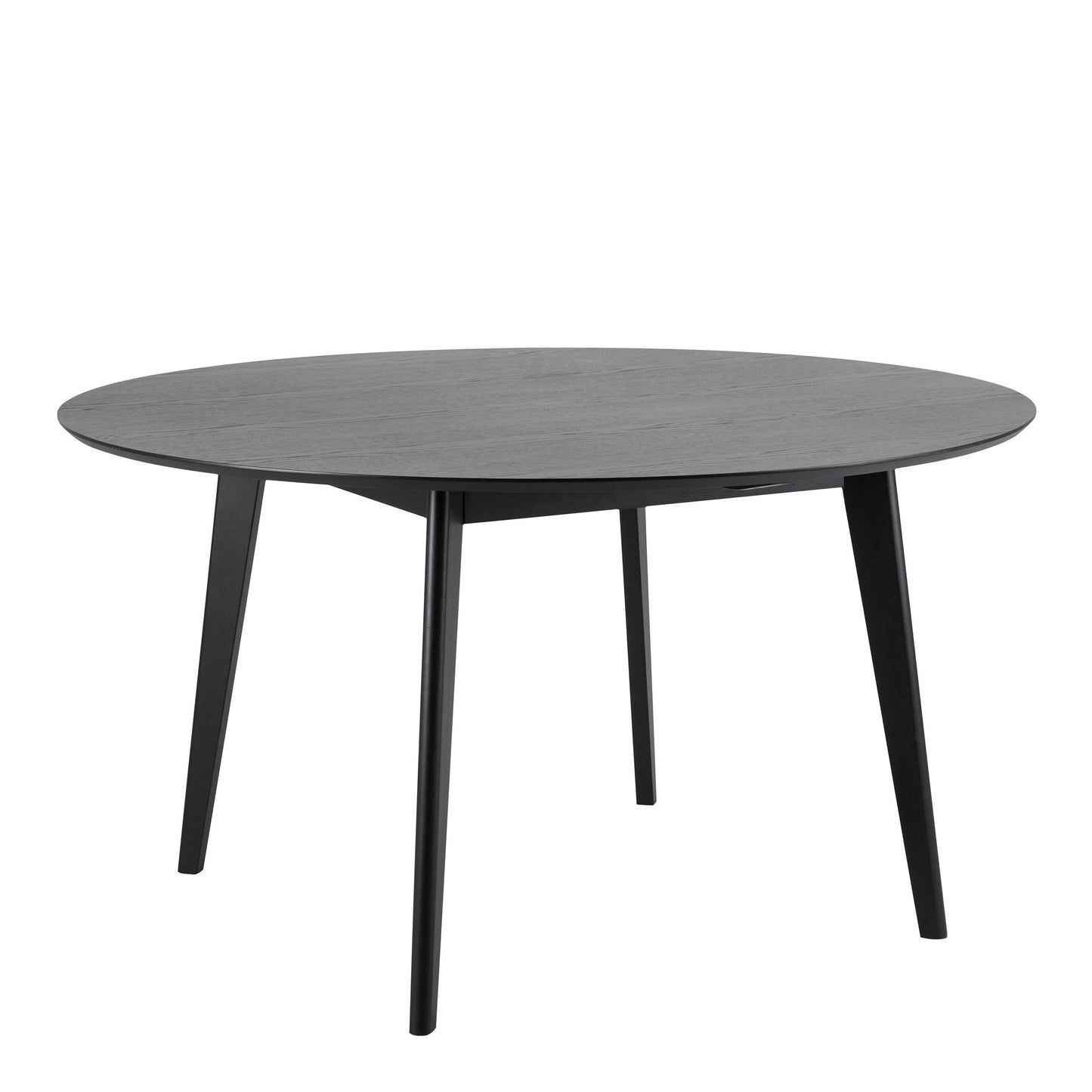Saffron Large Black Wooden Round Dining Table