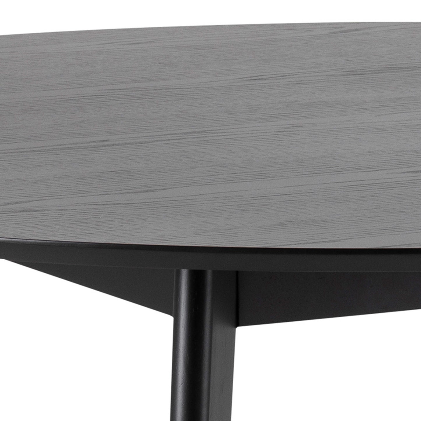 Saffron Large Black Wooden Round Dining Table