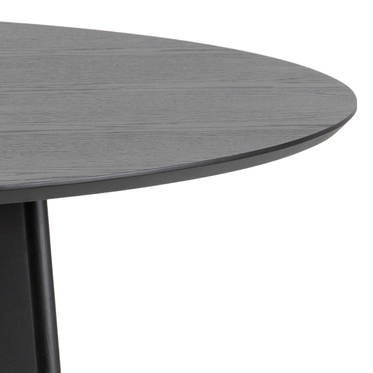 Saffron Large Black Wooden Round Dining Table