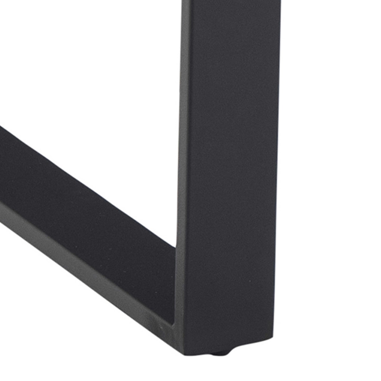 Stovring Black Marble Effect Dining Table Black Legs