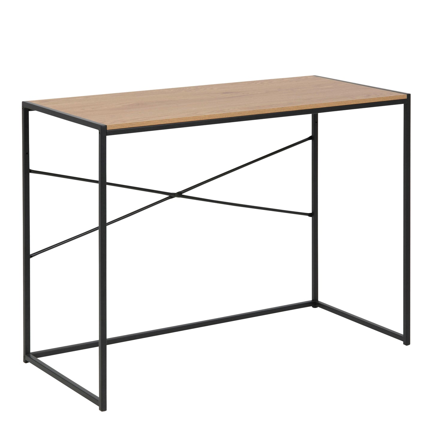 El Paso Black Metal and Wild Oak Veneer Desk