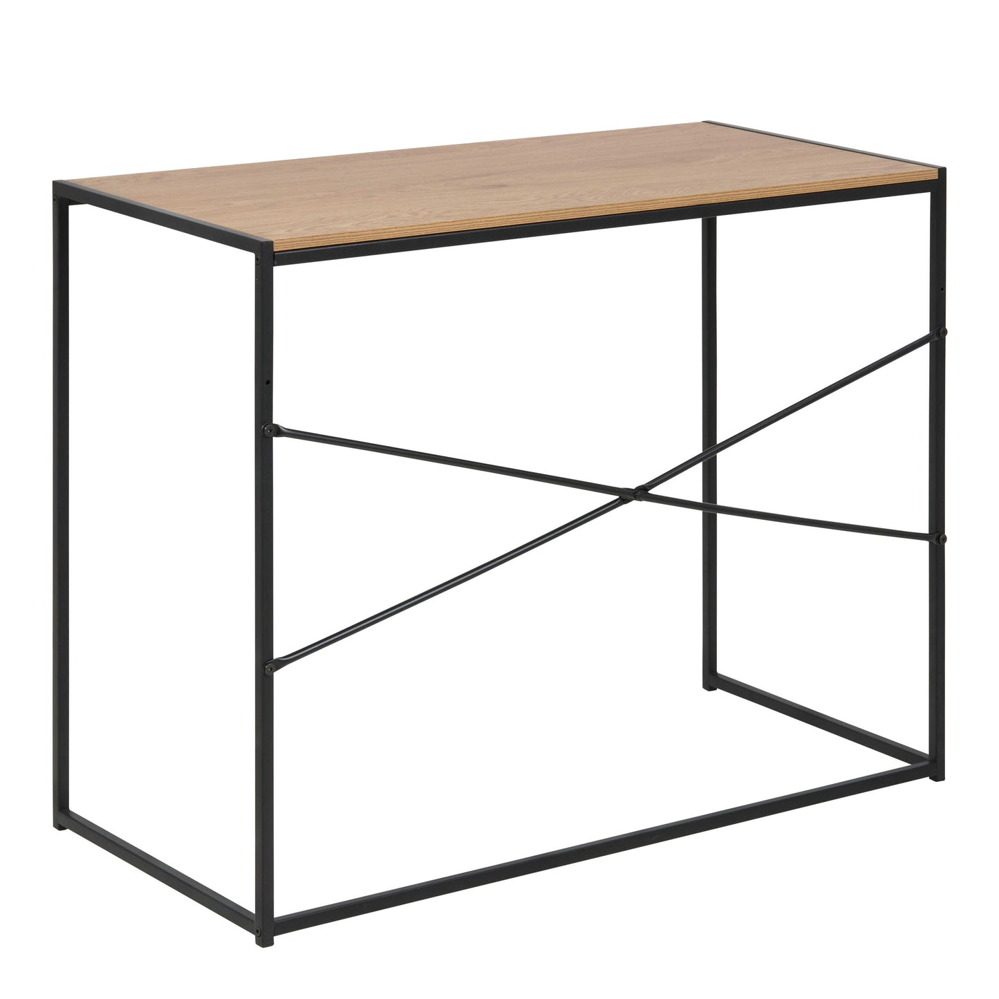 El Paso Black Metal and Wild Oak Veneer Desk