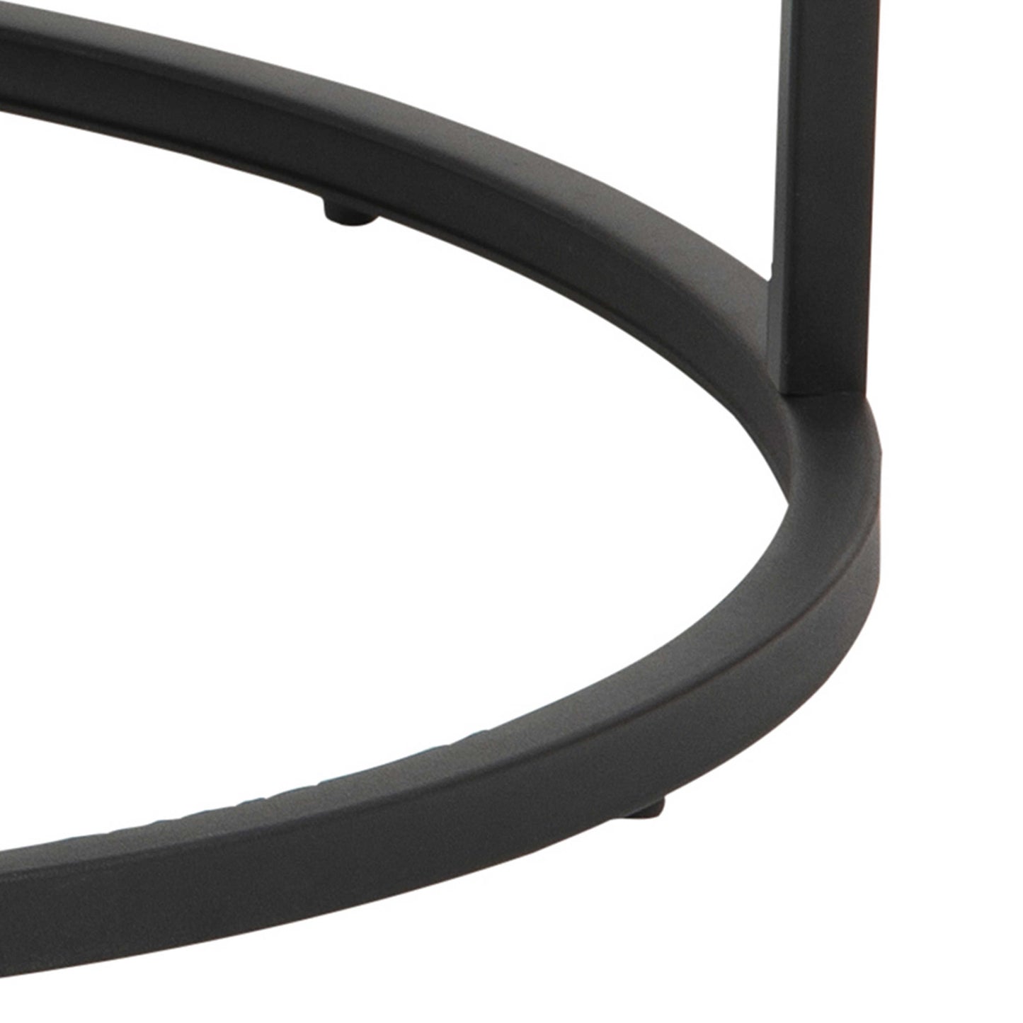 Reykjavik Black Marble Effect and Glass Coffee Table Set Black Metal Legs