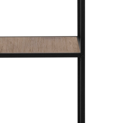 El Paso Black Metal and Wild Oak Veneer Bookcase 2 Drawers 3 Shelves