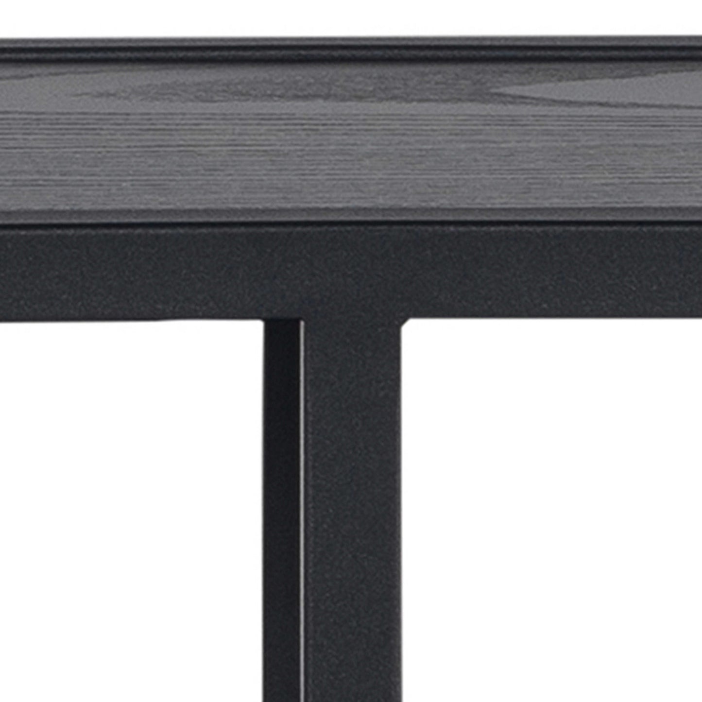 El Paso Black Metal Octagonal Wall Shelf 4 Black Wooden Shelves